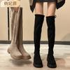 Showing Legs Long Thin Legs Long Boots Women's New Knee Elastic Boots Suede Thin Women's Boots