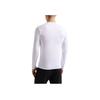 Emporio Armani Ss24 Однотонная футболка с вышитым логотипом-буквой, круглым вырезом, повседневная, с длинным рукавом, мужские топы, Белый 111984-4F511-00010