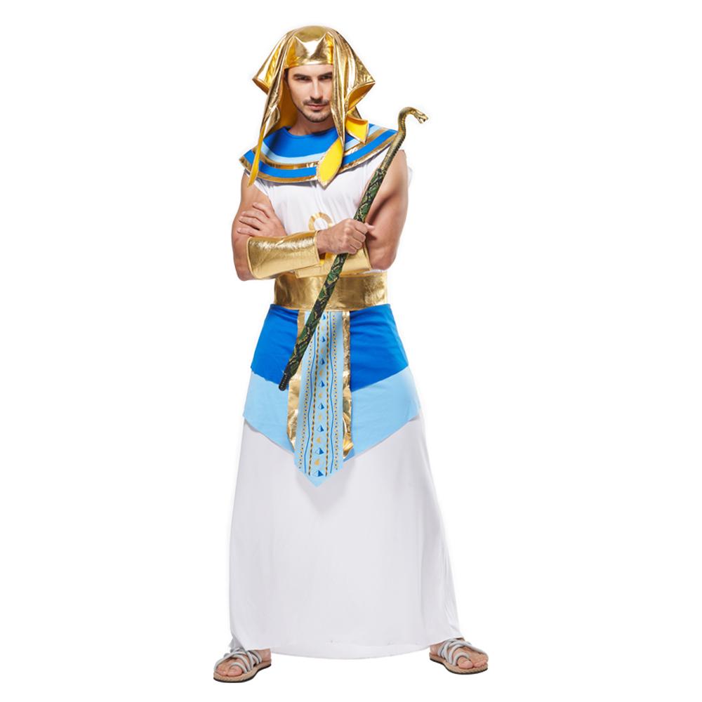 Costumes Men Egypt For Pharaoh Halloween Party Adults Cosplay Robe Costume White