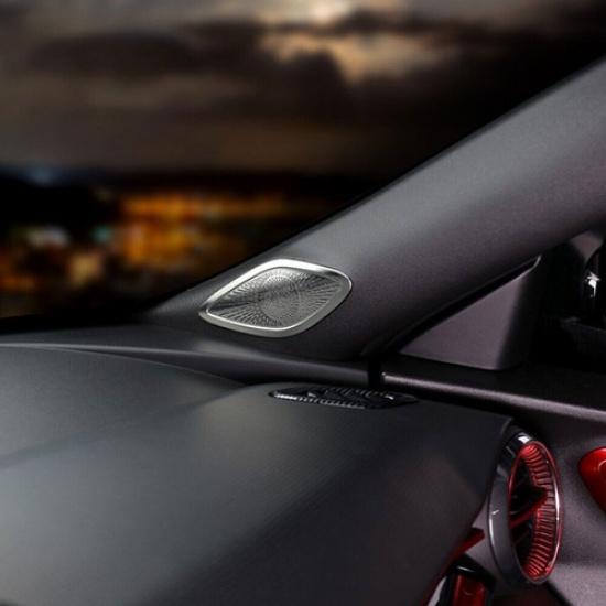 Для Chevrolet Trax 2024-2025 серебристая накладка на стойку A, молдинг, крышка отделки динамика