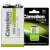 Camelion 9V 200mAh Low Self-Discharge NiMH Rechargeable Battery CN plug (adapter included)