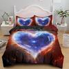 3D Love Heart Пододеяльник Микрофибра Роскошный Романтический Тематический Постельный Комплект King Queen Для Пары Подарки на День Святого Валентина Декор Спальни