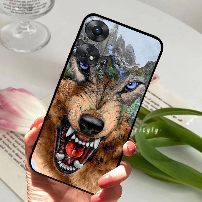 Чехол для OPPO Reno 8T CPH2481 с рисунком «Волк и Мрамор» Мягкий силикон Прозрачная крышка Funda для телефона OPPO Reno8 T Чехол для Reno 8T 4G Coque