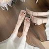 Naked Pink~ Open-toed Sandals Women's Summer 2025 New Socialite Style with Stiletto High-heeled Sandals
