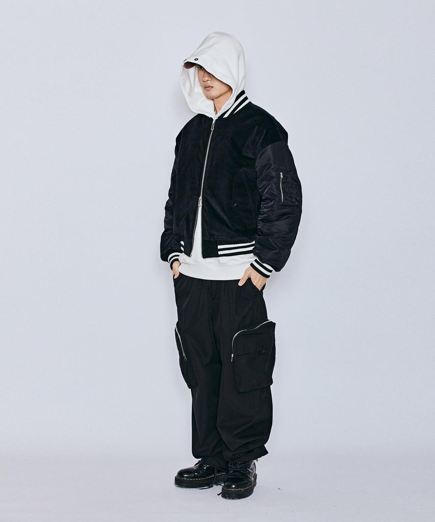 Millimillion Mudstone Velvet Ma-1 Jacket J08- Black