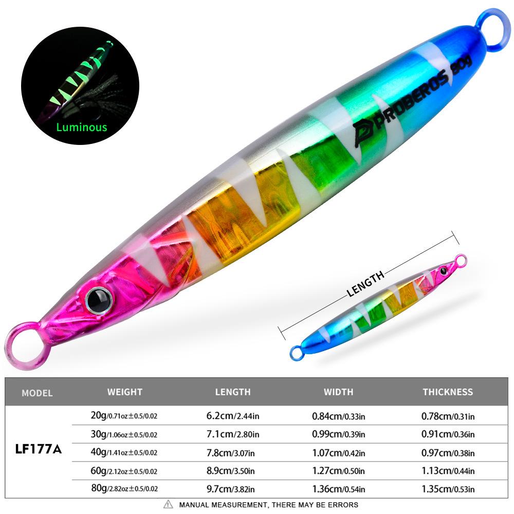 Luminous Long-Casting Deep-Sea Fishing Lure with Double Hooks for Mackerel and Other Giant Fish