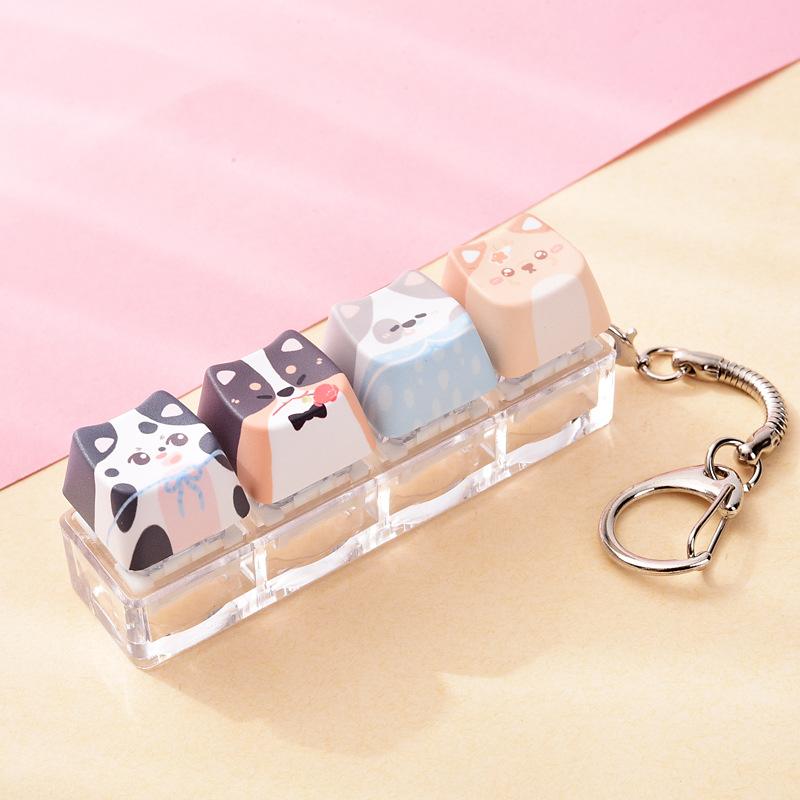 Модный Брелок-Fidget Кот Собака Снятие Стресса Механический Нажимной Подвеска для Школьного Рюкзака Подвески Подарки для Кампуса