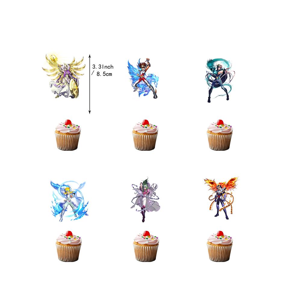 Набор для украшения вечеринки Saint Seiya из 30 предметов: баннер, топперы для торта, воздушные шары