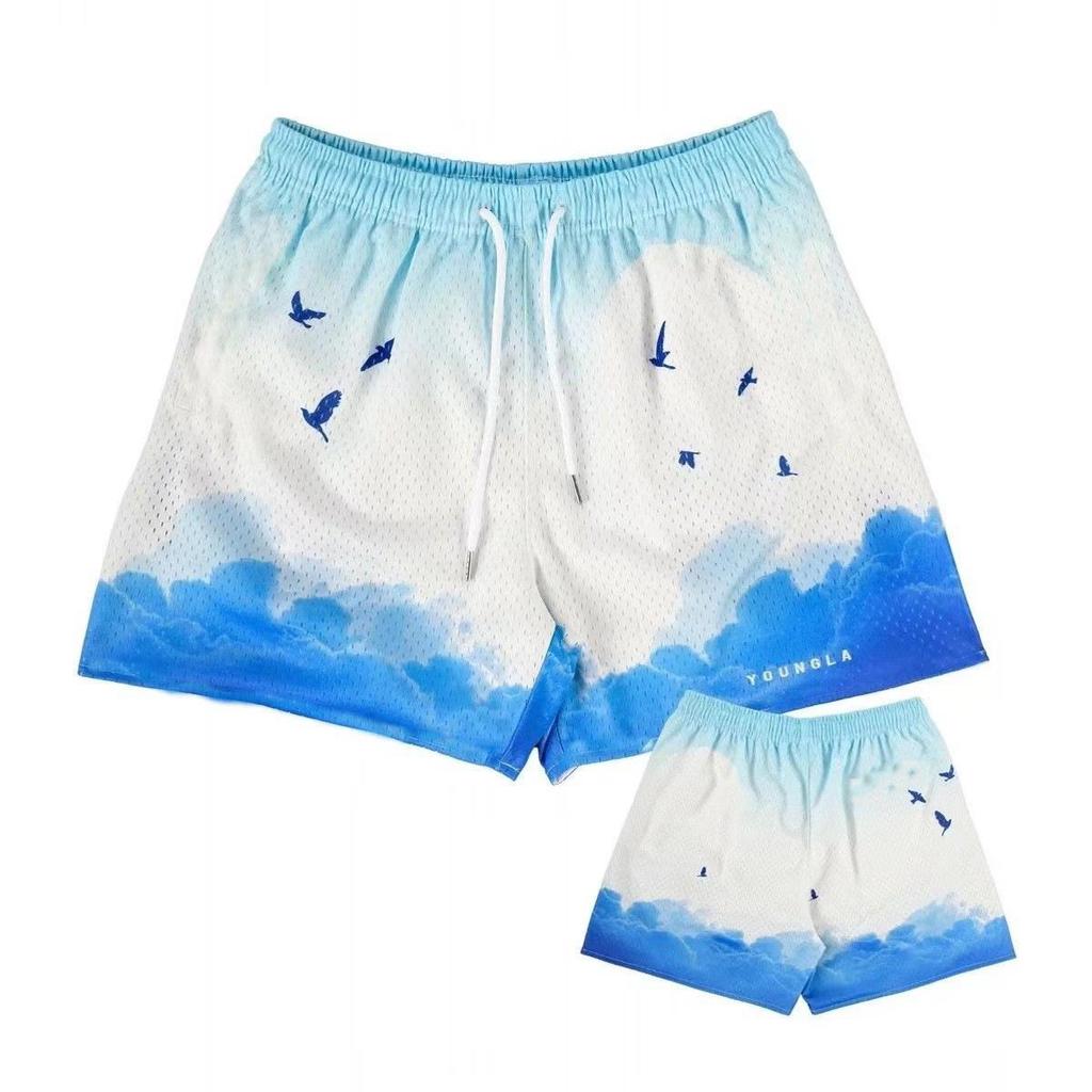 Мужские дышащие быстросохнущие баскетбольные шорты для бега