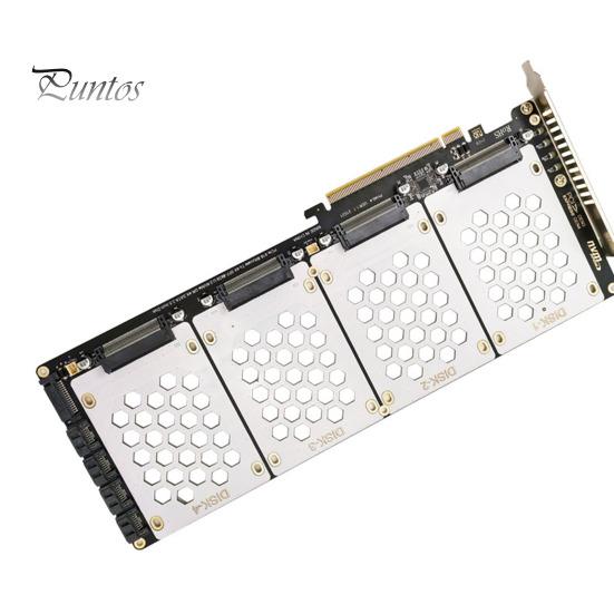 Адаптерная плата U.2 Dual Disk со светодиодным индикатором Переходная плата NVMe to PCIe X16 Широкая совместимость Адаптерная плата для жестких дисков SATA