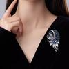 Retro Beautiful Also Flower Brooch High-End Women'S Exquisite Fashion Crystal Brooch Niche Design Pin With Jewelry