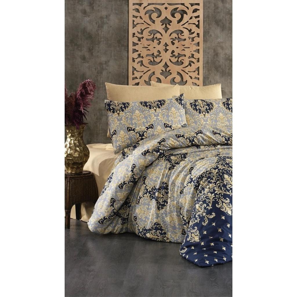 Cotton Fitted Sheet Double Bed Duvet Set