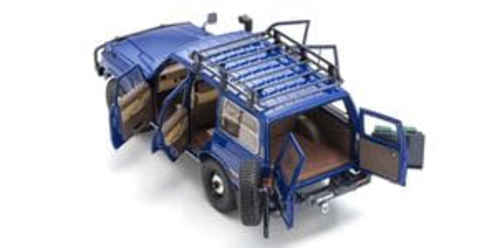Kyosho Original Scale Toyota Land Cruiser 60 Blue with Optional Finished Product 1/18 Parts,