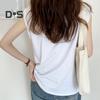 Женская летняя футболка с круглым вырезом, короткими рукавами, однотонная футболка, однотонная свободная посадка, повседневные топы, повседневная одежда