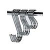 FUYUERO Stainless Steel S-Hooks, Set of 10, 15kg Weight Capacity, Rustproof, Silver, for Closets, Kitchens, Bathrooms, Balconies, and Offices (Large a