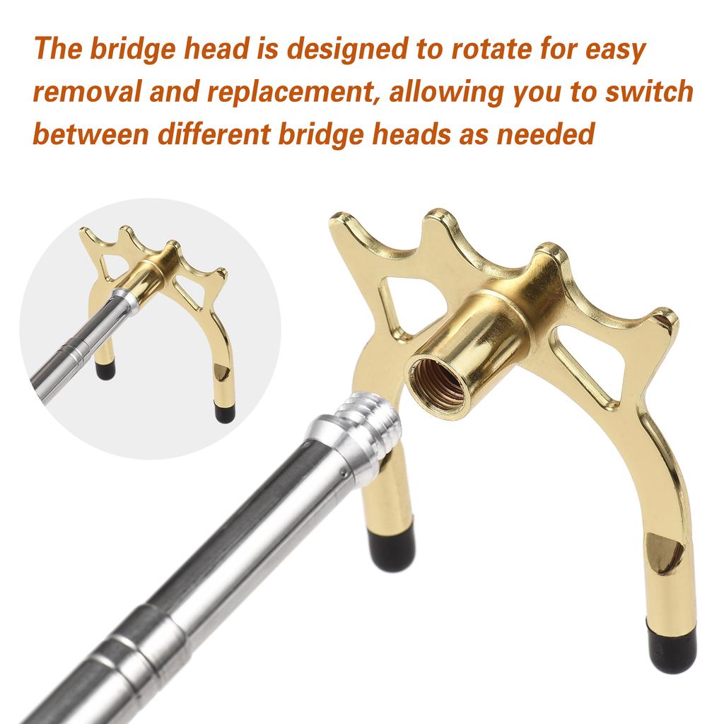 Выдвижной бильярдный кий, мостовой кий, бильярдный кий, бильярдный мостик с 3 съемными латунными пластинами