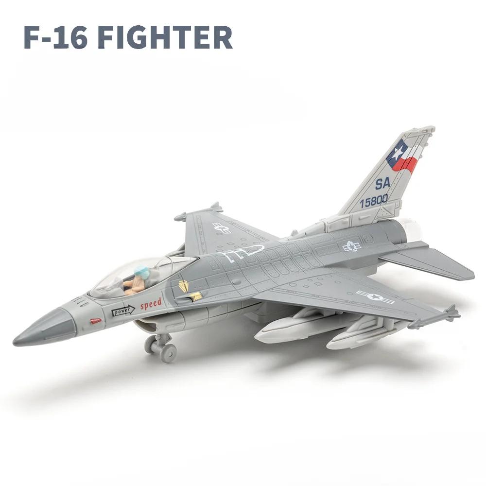 1/50 J-10 J-20 F-16 F-22 J-15 Модель истребителя Игрушечный самолет Сплав Литье под давлением Музыка Свет Оттянуть назад Модель истребителя Для подарков детям