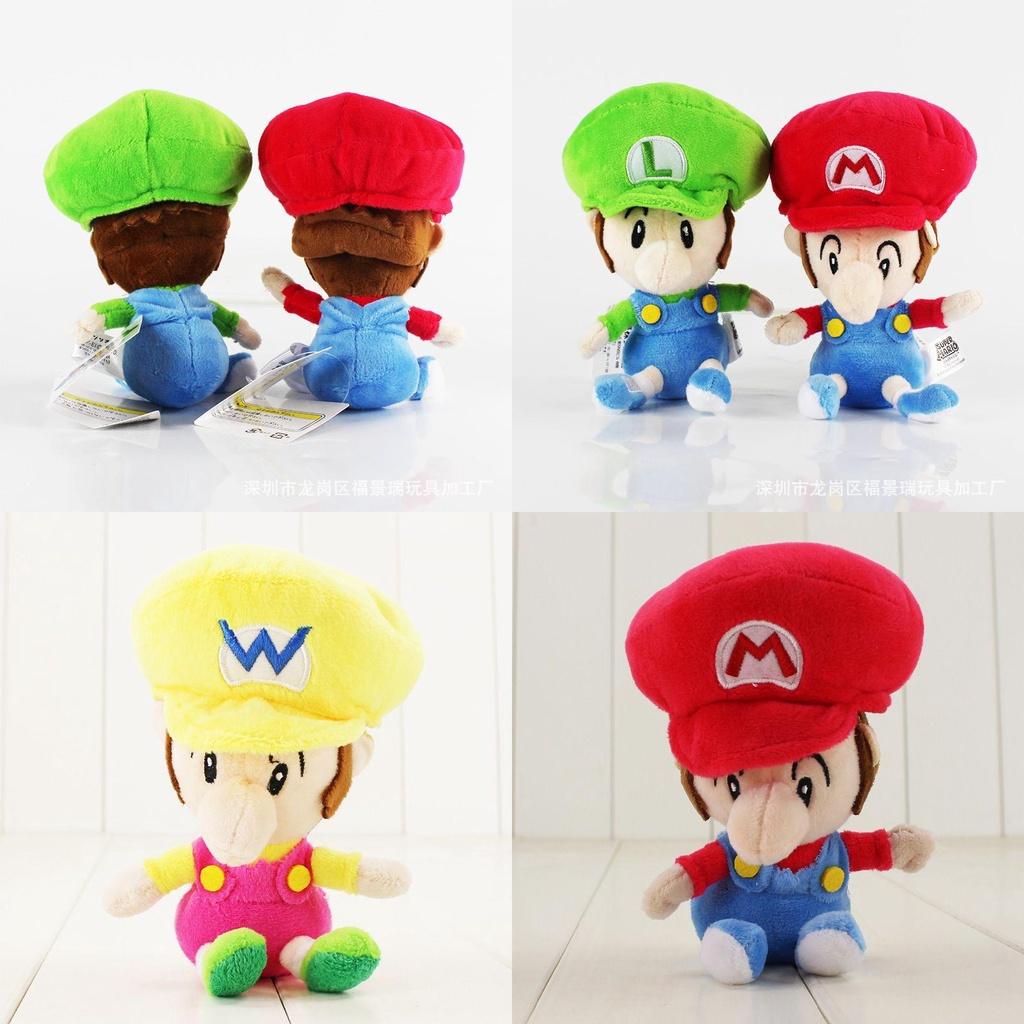 Premium Quality Super Mario Bros Baby Mario Luigi Plush Toy Stuffed Doll 6.7