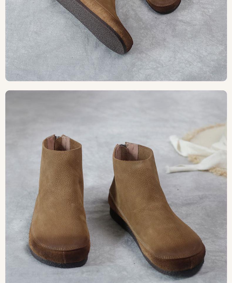 Женские короткие сапоги из натуральной европейской кожи, облегающего кроя, с принтом «трансграничный пятнистый».