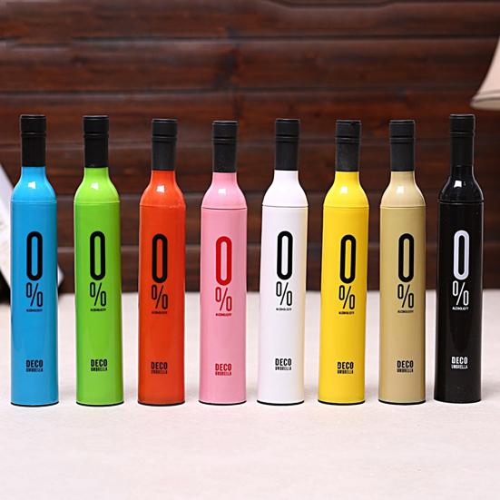 Attractive Wine Bottle Umbrella Strong Wind Resistance Frosted Umbrella Cap Sunshade