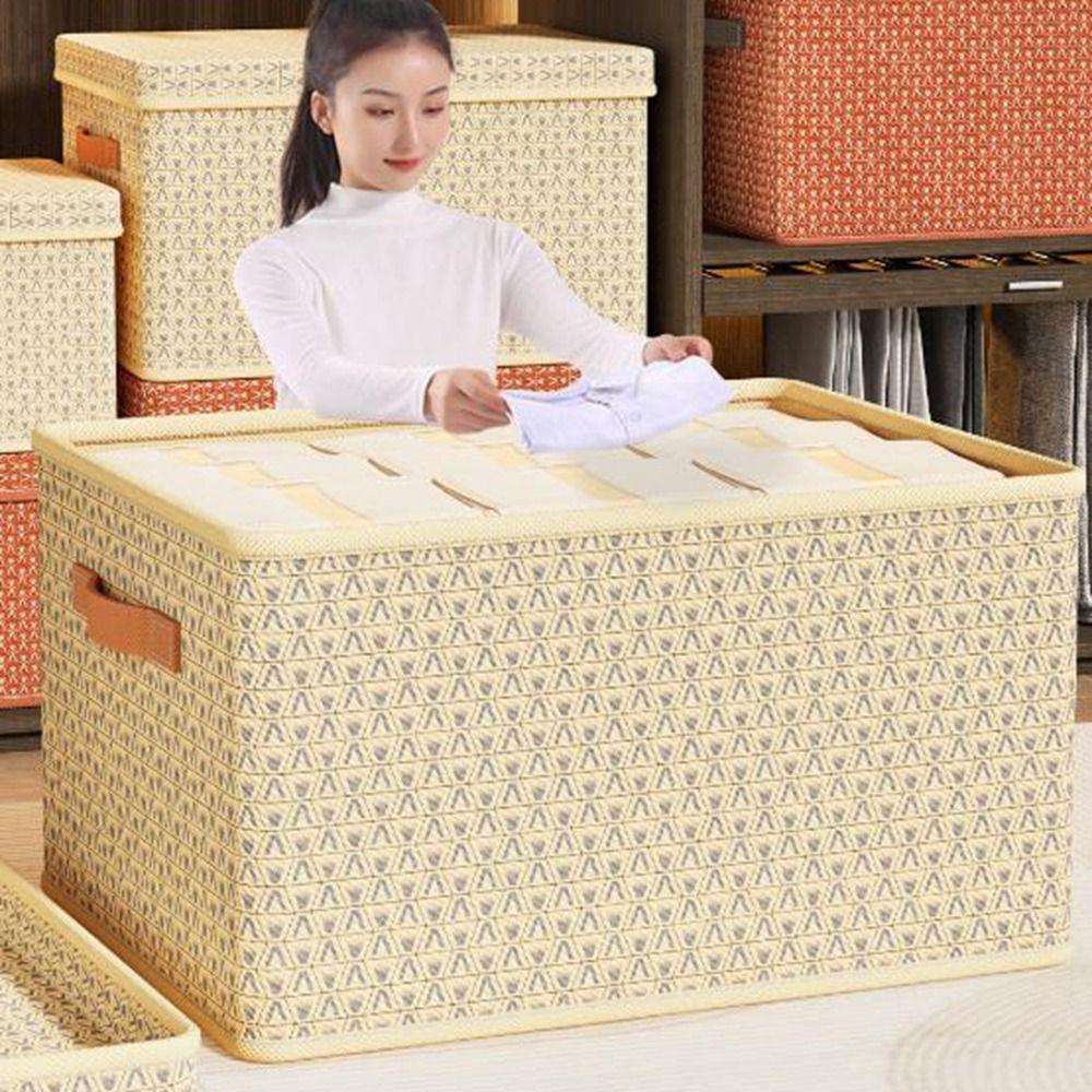 Foldable Clothes Quilt Storage Box Space Saving Washable Toy Storage Box Dustproof Large Capacity Laundry Basket for Home