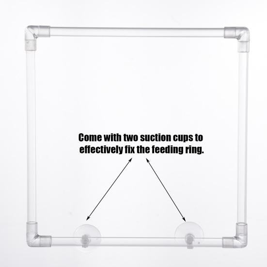 Кольцо для кормления рыбок, плавающая кормушка для аквариума, квадратное кольцо с присоской, аксессуары для аквариума для золотых рыбок гуппи, бетта