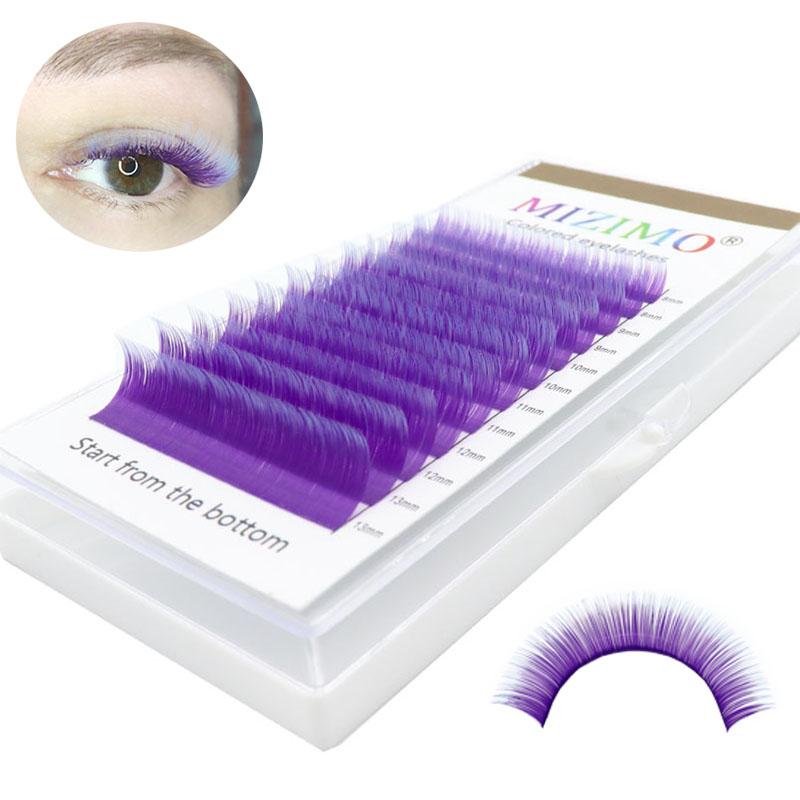 (Предложение) Накладные ресницы смешанного цвета с одинарной прививкой, натуральное наращивание, макияж глаз, эффектные ресницы.