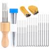 Набор для валяния IMZAY с 3 размерами, 18 шт. игл для валяния, деревянная ручка, инструмент для валяния, защита для пальцев для шитья своими руками