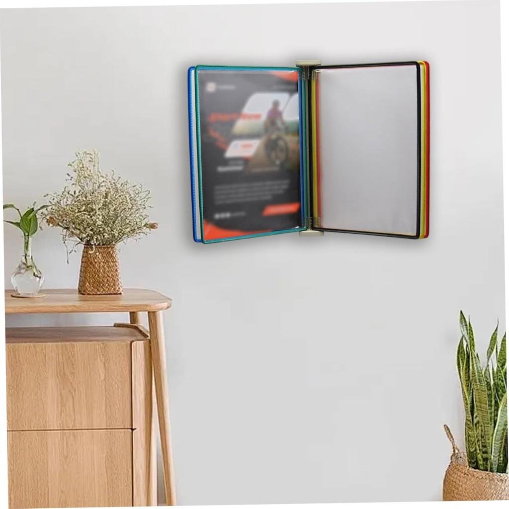 A4 Metal Wall Mounted Document Holder with Transparent Display Board 5 Removable Panels Folder Design Made in China