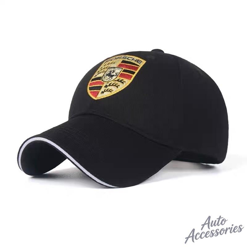 Embroidery Motorcycle Racing Cap Sun Duck Tongue Cap Hip Hop Cap Adjustable For Porsche Cayman Cayenne 911 Macan Taycan Sticker IJCDF1