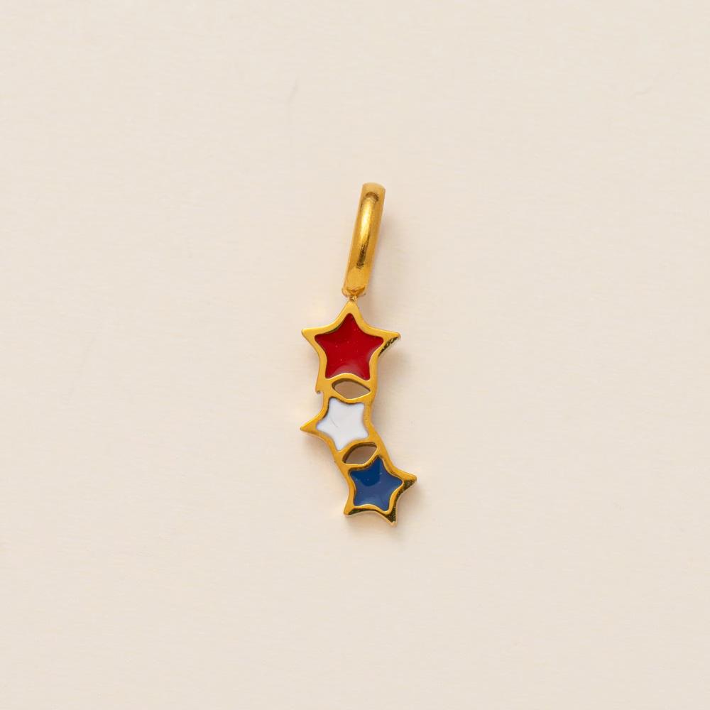Stainless steel hot selling niche rainbow star love pendant DIY combination flower eye necklace 18k gold color protection