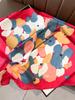 Low-key Luxury Womens Headscarf Is a Must-have for Spring and Summer Imitation Silk Printed Square Scarf Is Fashionable