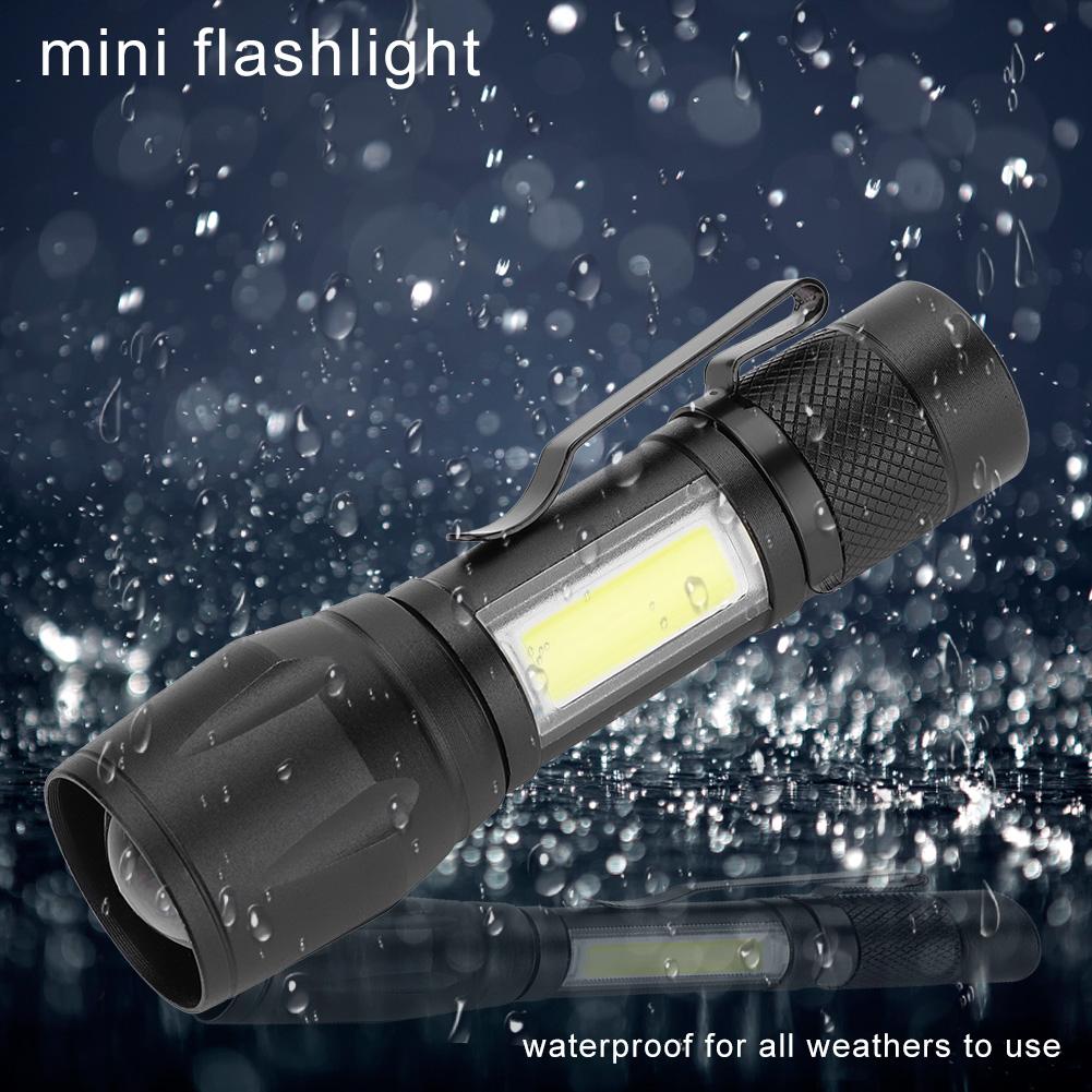 Портативный легкий светодиодный фонарик с зарядкой от USB COB Lamp Torch Flash
