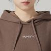 Puma Letter Print Sports Warm Pullover Hoodie Women Hoodies Brown 625165-95
