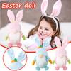 2PCS Easter Day Decorations Toy Ornaments Rudolph Faceless Doll Rudolph Toy Plush Toy Easter Gift For Boys And Girls