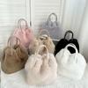 Practical Large-capacity Bucket Bag Handbag Fashionable Imitation Rabbit Fur Plush Bag Tote Bag Winter New Designer Bag