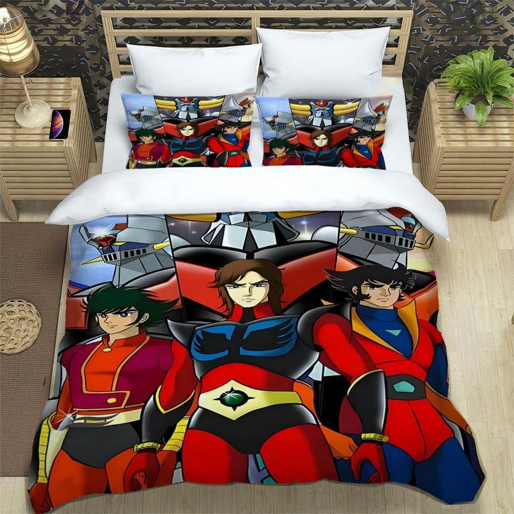 Ufo Robo Grendizer Goldorak Bedding Collections Exquisite Bed Supplies Set Duvet Cover Comforter Set Bedding Set Luxury Birthday Gift