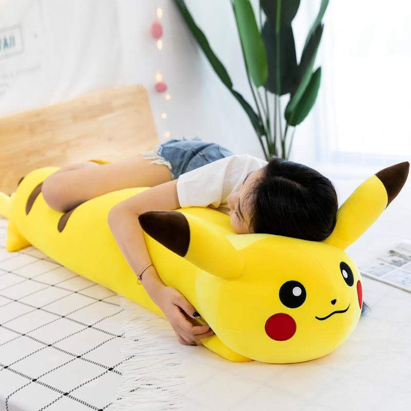Pikachu Doll Plush Toy Throw Pillow Girl Sleeping Bed Doll Long Legs Rag Doll Birthday