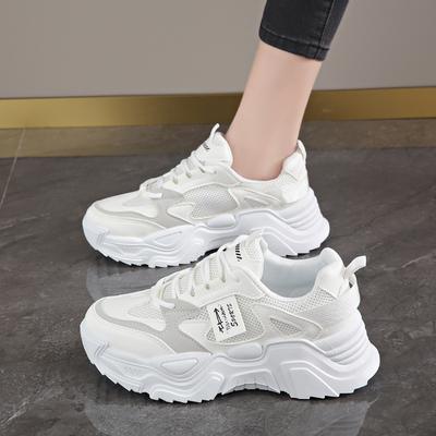 Модная женская обувь Модный тренд Дышащие сетчатые кроссовки Женские Удобные Мягкая подошва Повседневная обувь на платформе