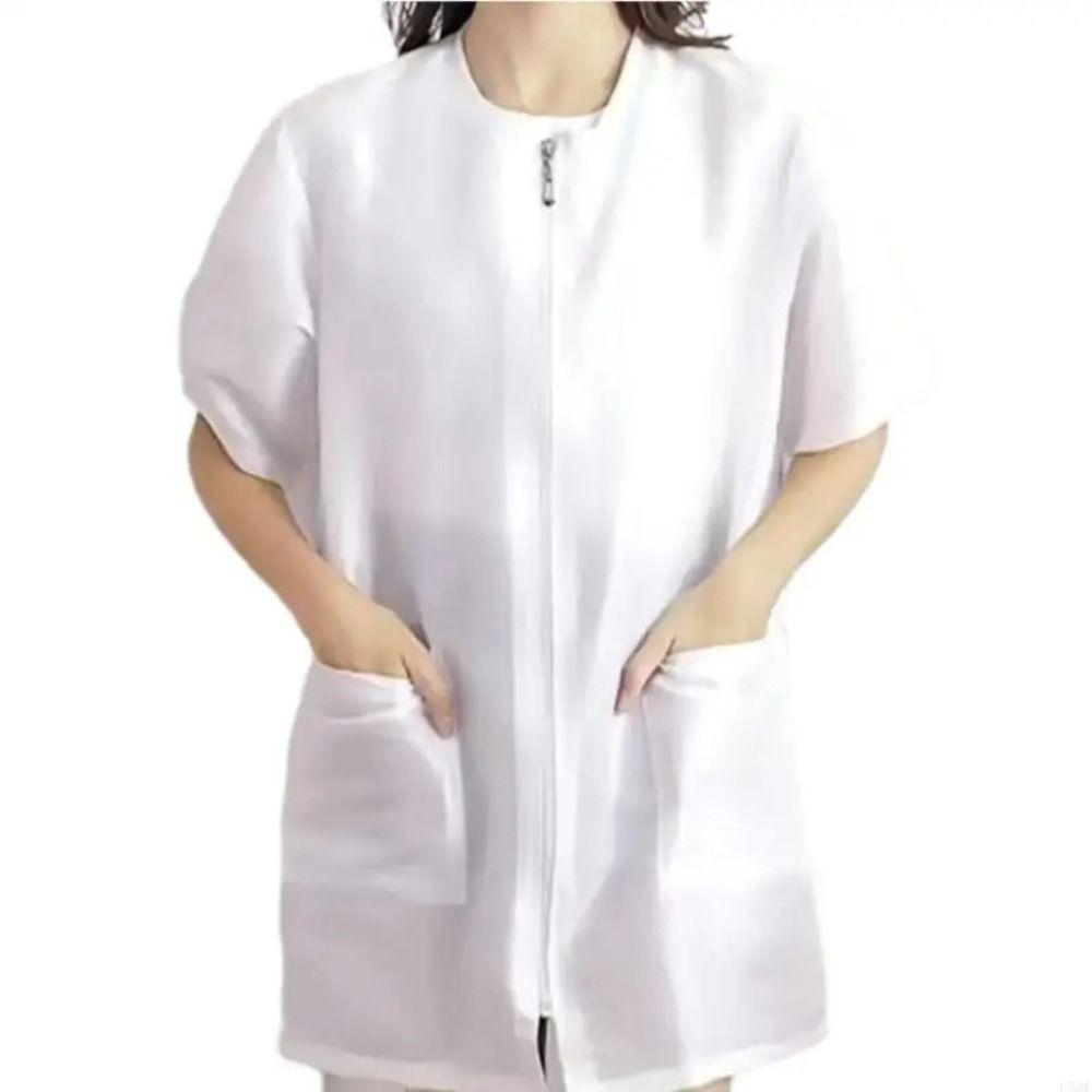 Неприлипающая Рабочая Одежда для Парикмахерской Парикмахера Короткий/Длинный Рукав Халат Парикмахера Салон Красоты