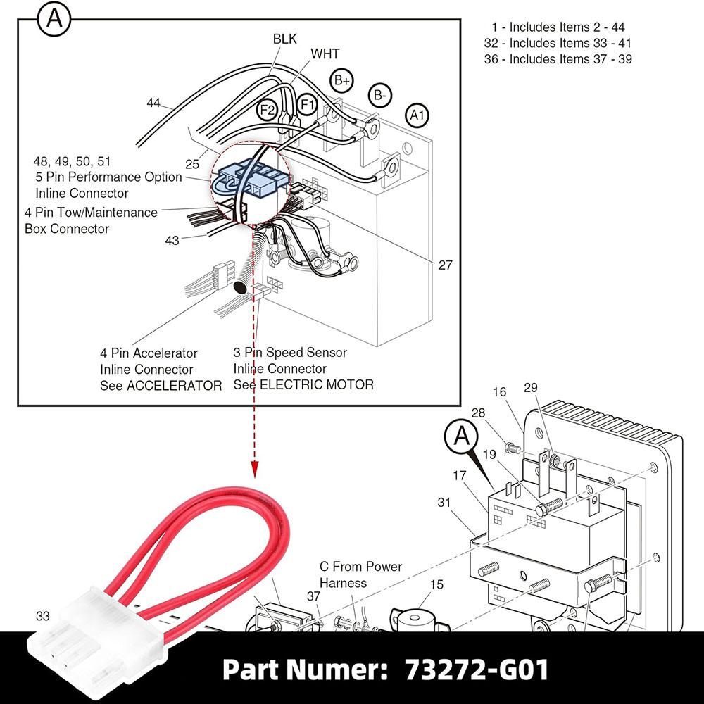 2x Чипа для высокоскоростной модернизации для электрической тележки для гольфа EZGO PDS 36 В 2000 года и новее 73272G01