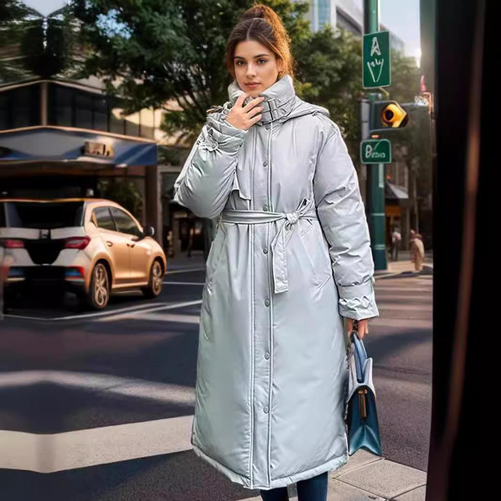 Зимняя новая одежда на хлопковой подкладке, модная длинная утолщенная одежда на хлопковой подкладке, женская одежда, пальто, тренчкот