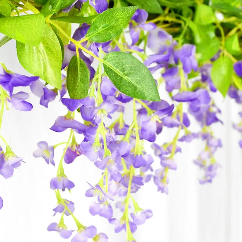 1шт настенное растение лоза домашний декор свадебная арка искусственный цветок садовый декор искусственная глициния лоза гирлянда цветочная гирлянда