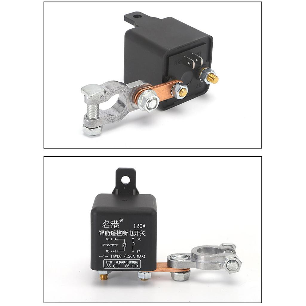 Universal Battery Switch Relay | Remote Control Battery Isolator | 24V / 12V 200A Wireless Remote Control Switch, Car Total Power Protection