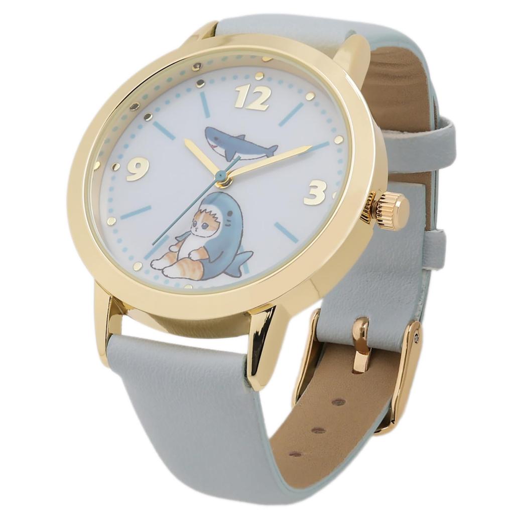 [Fieldwork] Watch Mofusand Hachi Pink Leather Band MSD002-3 Women's Blue