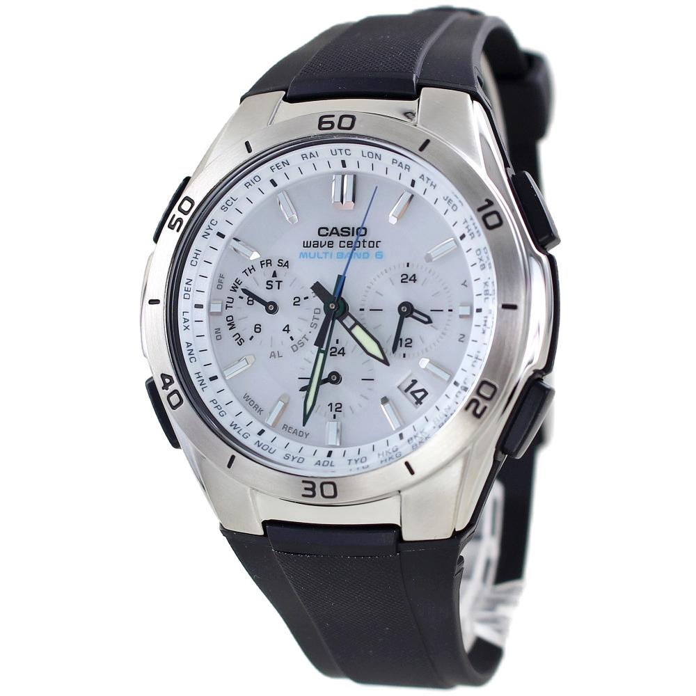 Casio Мужские часы Wave Ceptor Solar, подходящие для поездок за границу и входа, с радиоуправлением - Для отдыха, путешествий, рыбалки, экзаменов