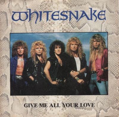 7-дюймовая пластинка WHITESNAKE - Give Me All Your Love EM23 EMI 1987 Великобритания Рок Б/У