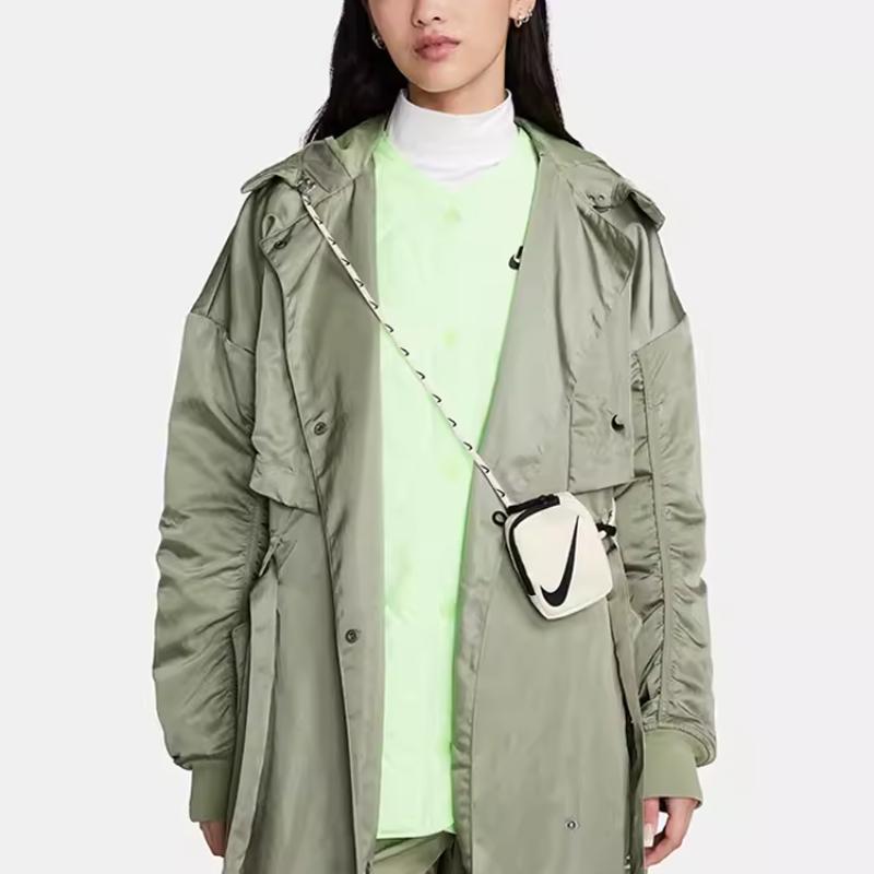 Nike Полиэстеровая сумка-шнурок, Сумка через плечо, Сумка кроссбоди Обычная Унисекс Кокосовое молоко и черный Повседневная FD6268-119