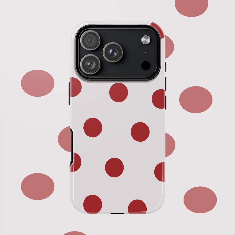 Чехол Clmj в горошек для IPhone 17 17e 16e 16 15 14 13 12 11 X XS XR XSMAX 7 8 Air Pro Max Plus Двухслойная задняя крышка