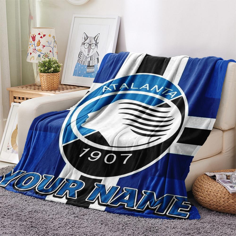 1PC Custom Name Atalanta BC Patterned Flannel Blanket Suitable For All Seasons for Home Decor Warmth and Comfort Gifts Holiday Present